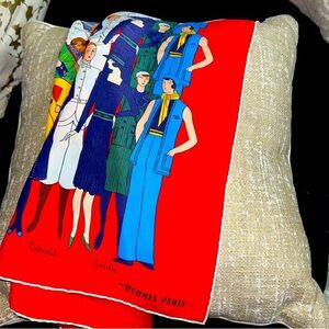 Hermes Red and Blue Scarf Luxurious Accessories